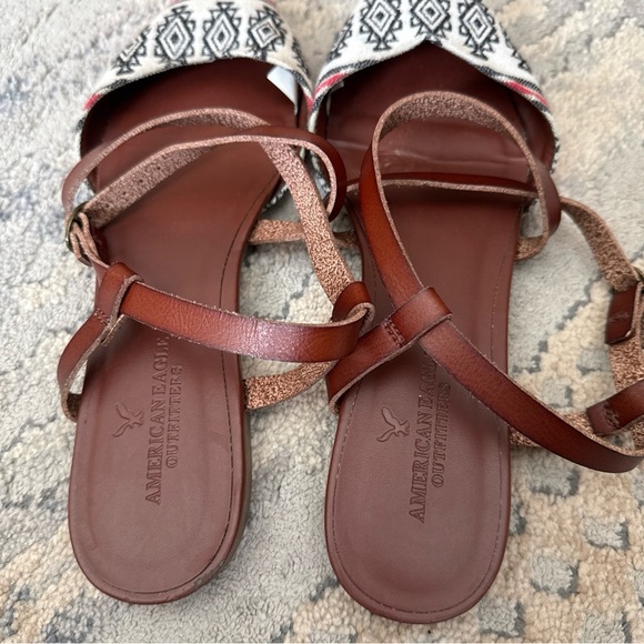 American Eagle Outfitters Fabric Aztec Ballet Flats Sandals Pointed Toe 8.5 - Picture 7 of 10